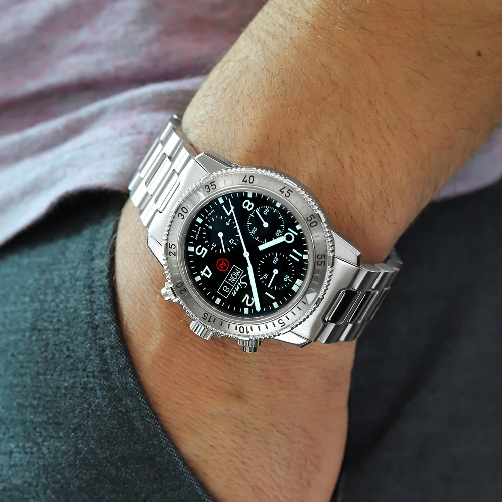 Sinn 203 Series 206.ST.AR 30 Bar Waterproof Chronograph Diver's Watch - Image 3