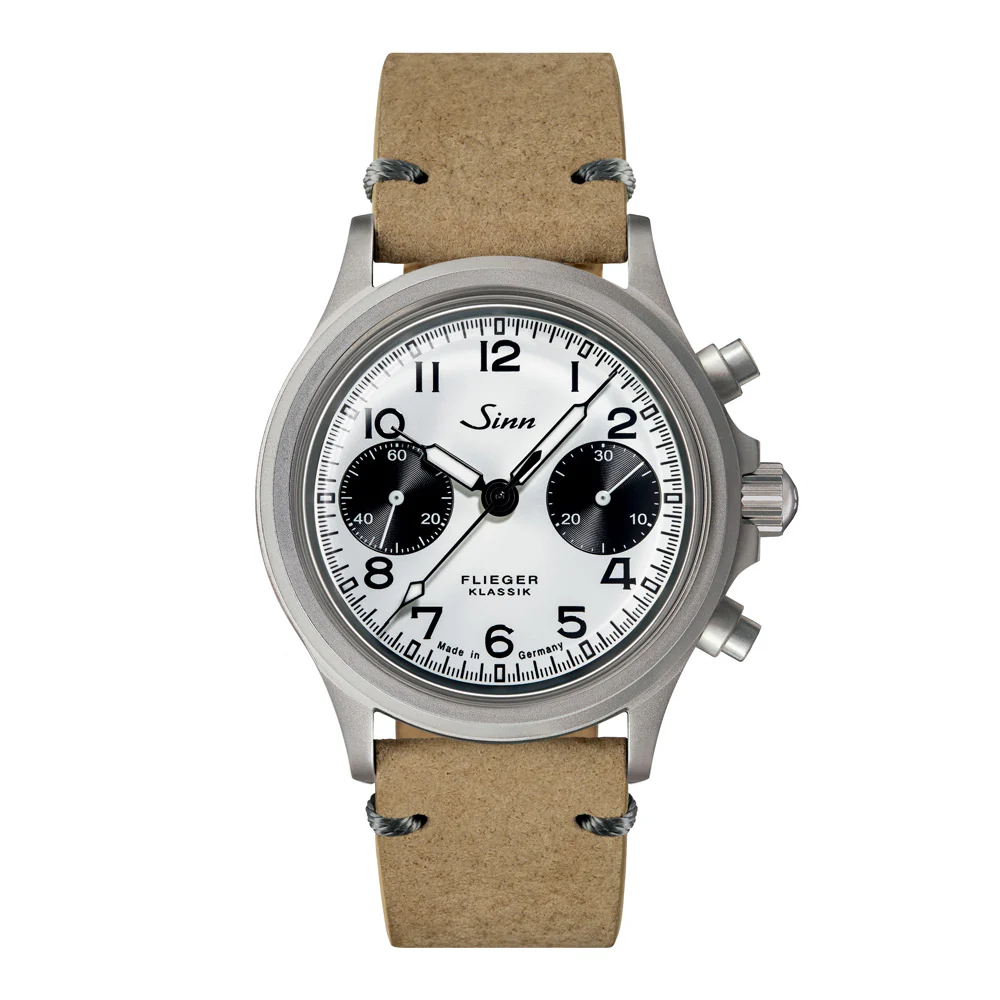 Sinn 356 Flieger Klassik 356.FLIEGER.KLASSIK.W Bi-Compax Chronograph Pilot Watch - Image 2