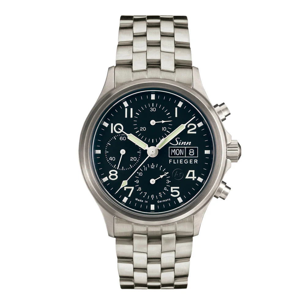 Sinn Flieger 358.SA.FLIEGER Pilot Watch with Chronograph and Sapphire Crystal