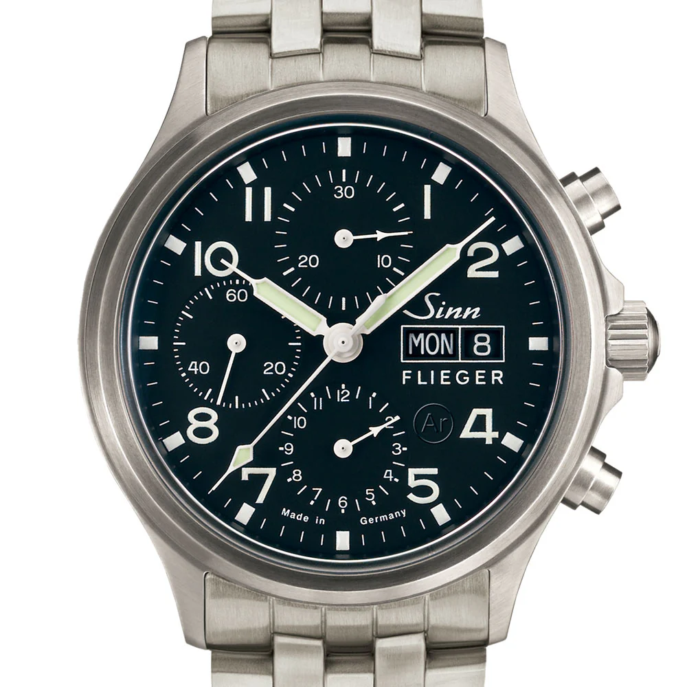 Sinn Flieger 358.SA.FLIEGER Pilot Watch with Chronograph and Sapphire Crystal - Image 3