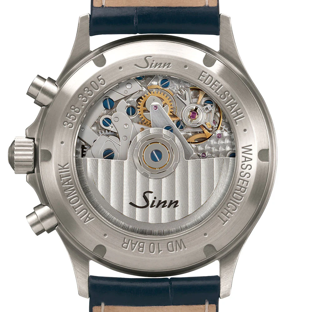 Sinn Flieger 358.SA.FLIEGER.DS Unique Scratch-Dial Chronograph with Domed Sapphire Crystal Watch - Image 6