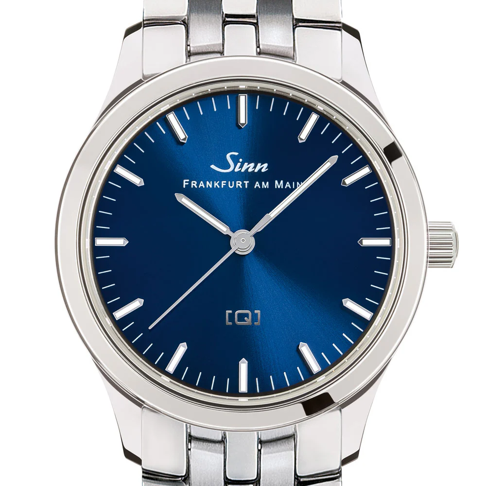 Sinn 434.ST.B Ladies Watch with Q Technology, Blue Sunray Dial, Stainless Steel, 10 ATM Water Resistance - Image 4