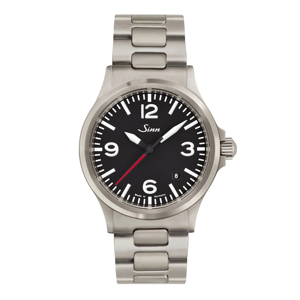 Sinn 556 Series 556.A.RS Swiss Mechanical Watch with Red Second Hand & 20 Bar Water Resistance