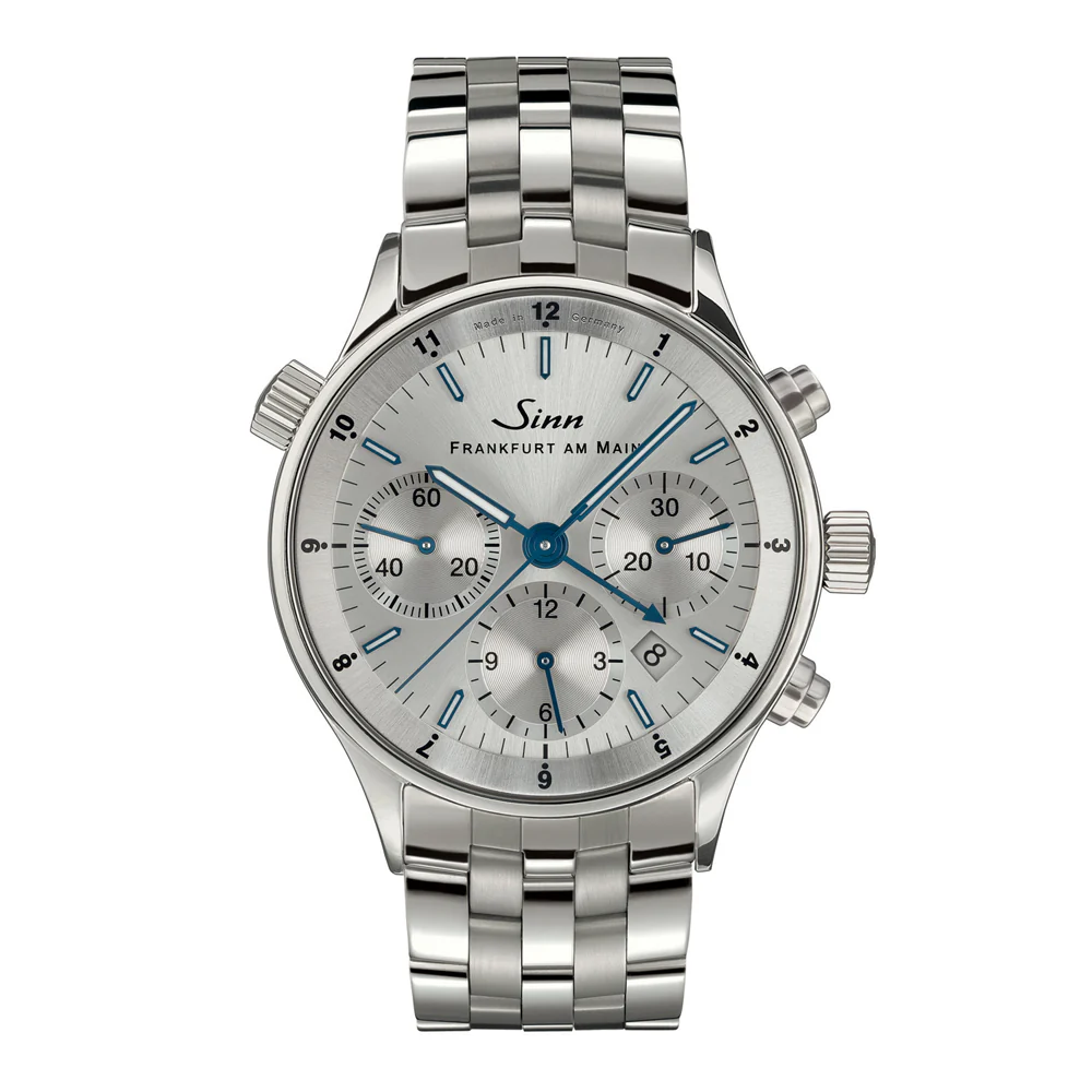 Sinn Frankfurt Financial 6000.JUB.Ⅲ Limited Edition Chronograph Silver Dial Watch