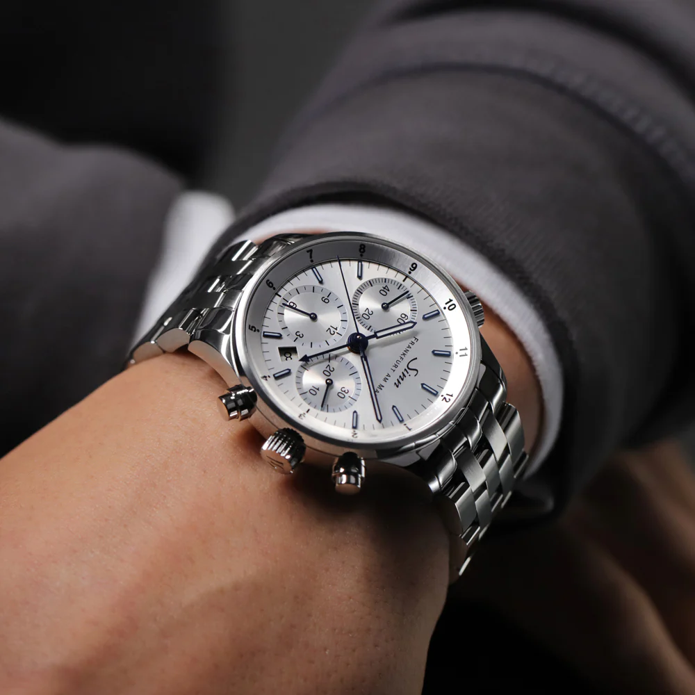 Sinn Frankfurt Financial 6000.JUB.Ⅲ Limited Edition Chronograph Silver Dial Watch - Image 2