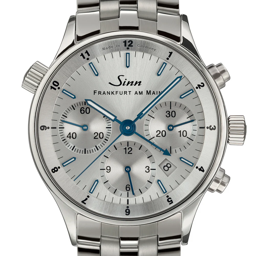 Sinn Frankfurt Financial 6000.JUB.Ⅲ Limited Edition Chronograph Silver Dial Watch - Image 3
