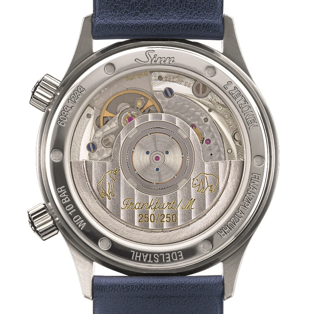 Sinn Frankfurt Financial 6033.B Limited Edition Blue Dial 34mm Watch - Image 5