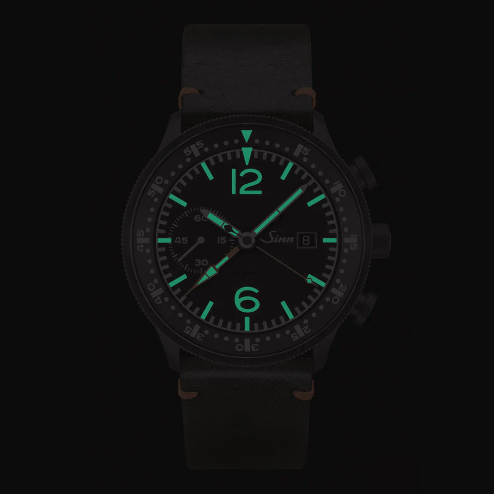 Sinn Nabo 17 ZM 717 Cockpit Chronograph Watch with SZ01 Movement and Durable Black Hard Coating - Image 4