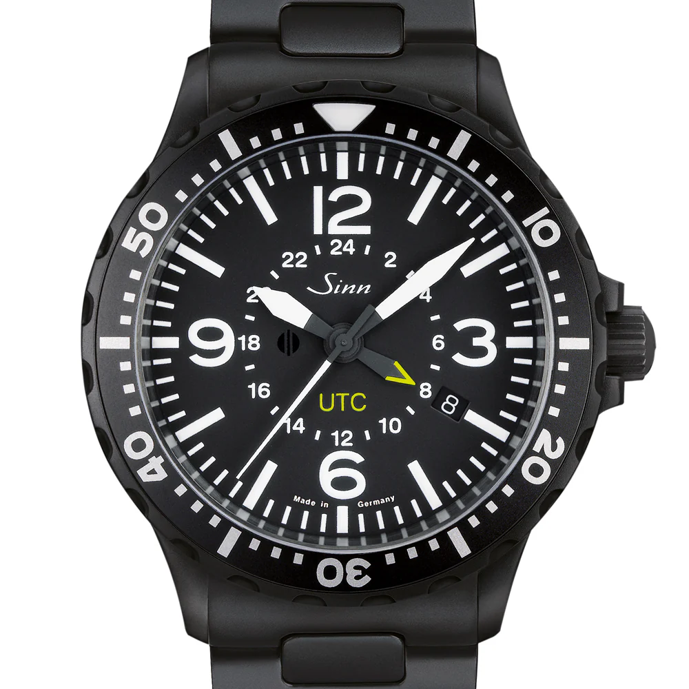 Sinn Pilot 857.S Black Hard Coated Dial Pilot Watch with Dual Time Zone and Fixed Bezel. - Image 3