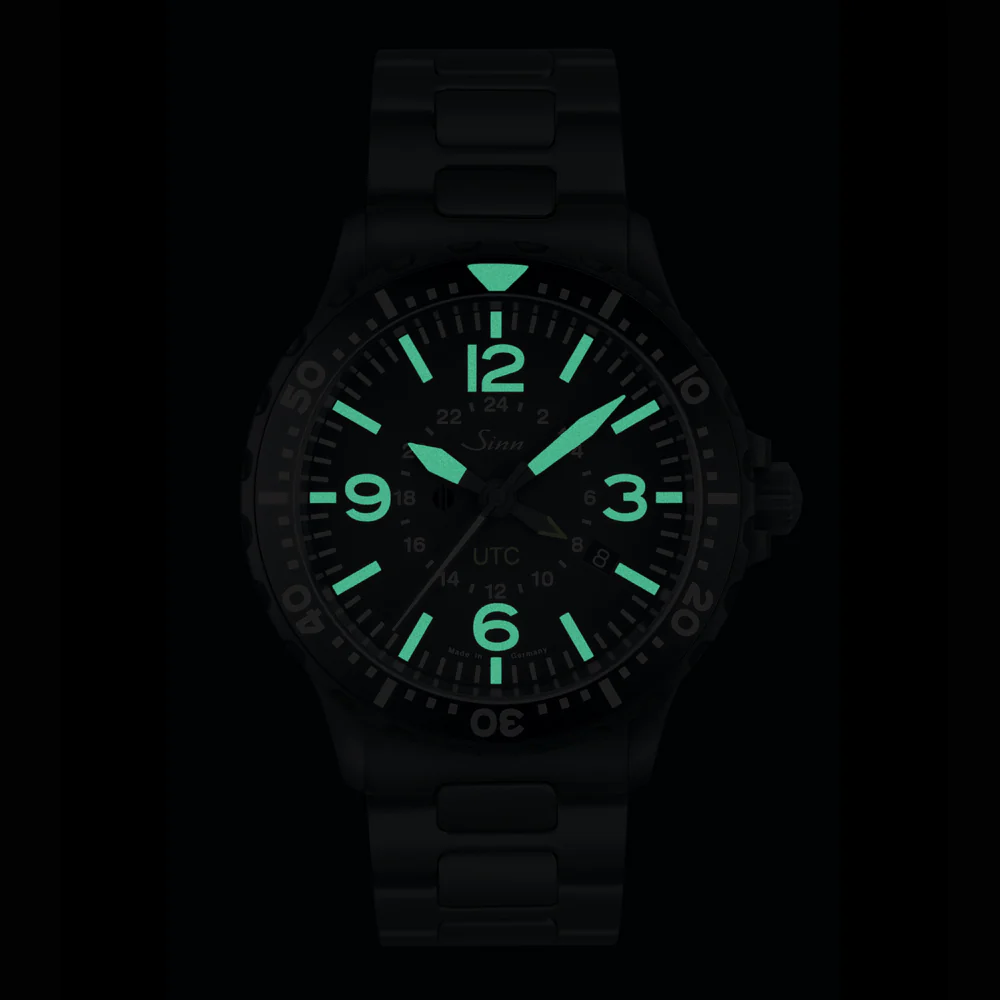 Sinn Pilot 857.S Black Hard Coated Dial Pilot Watch with Dual Time Zone and Fixed Bezel. - Image 4