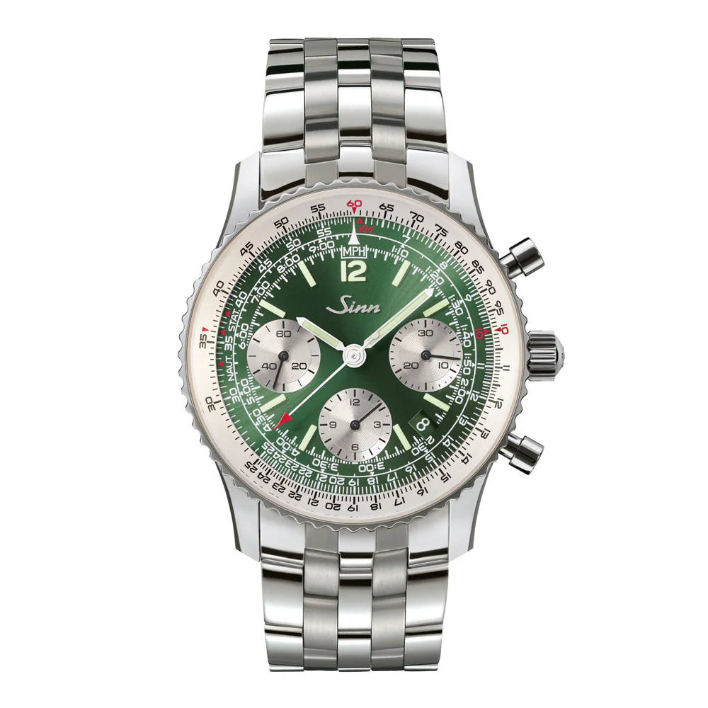 Sinn 903 Series 903 St II G Green Dial Navigation Chronograph Watch