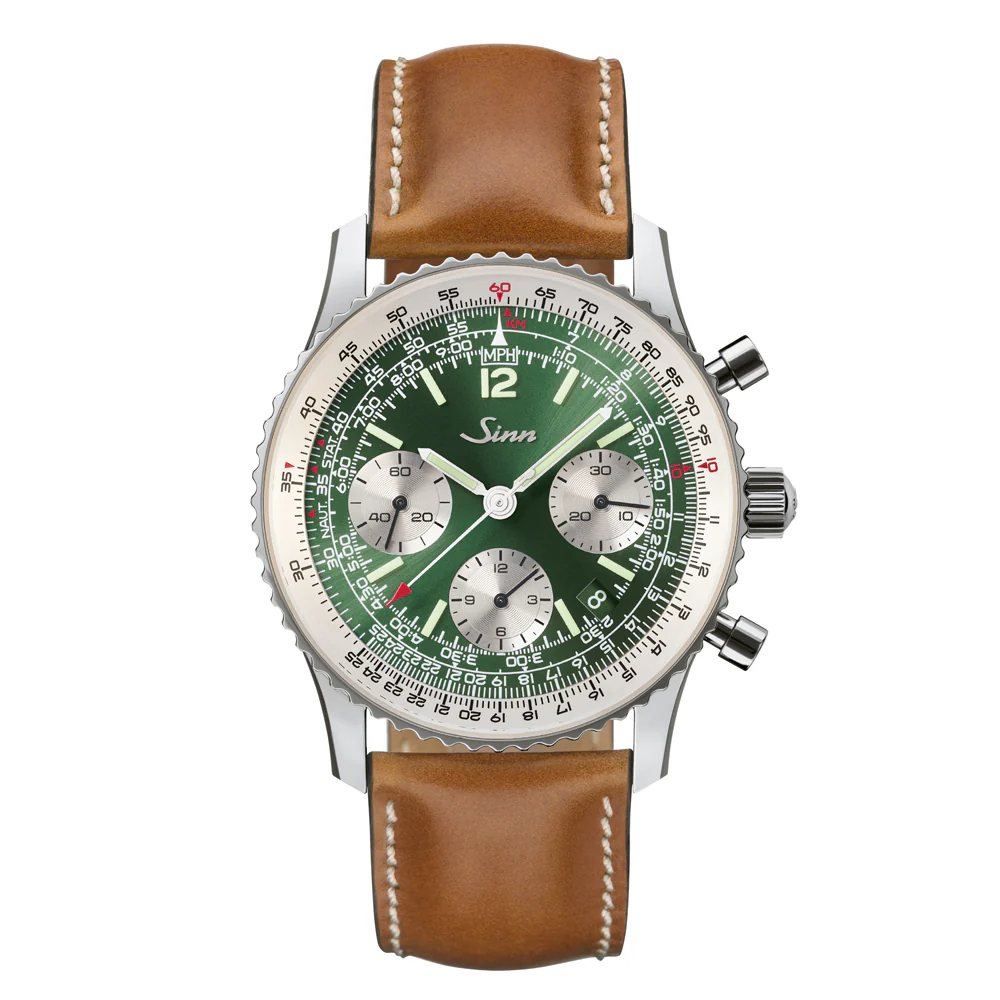 Sinn 903 Series 903 St II G Green Dial Navigation Chronograph Watch - Image 3
