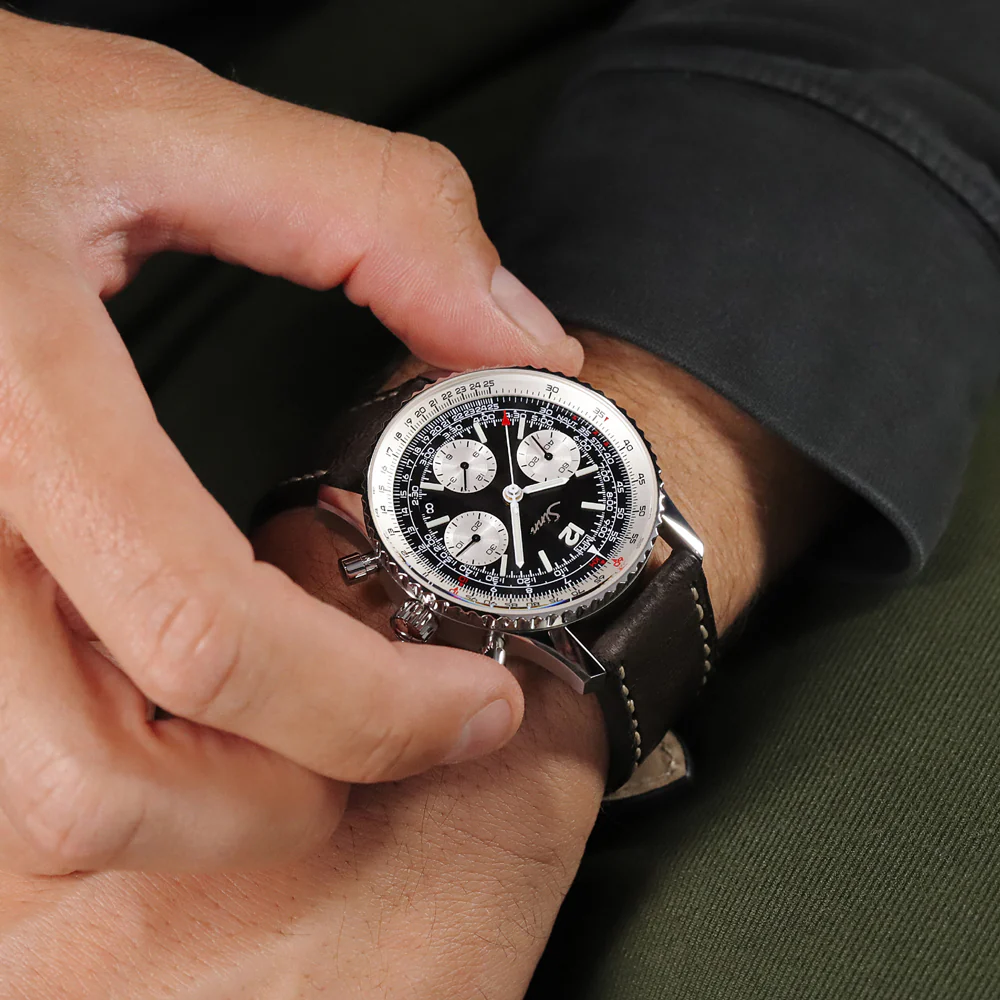 Sinn 903 Series 903.ST.Ⅱ Navigation Chronograph with Column Wheel Movement and Rotating Bezel Watch - Image 3