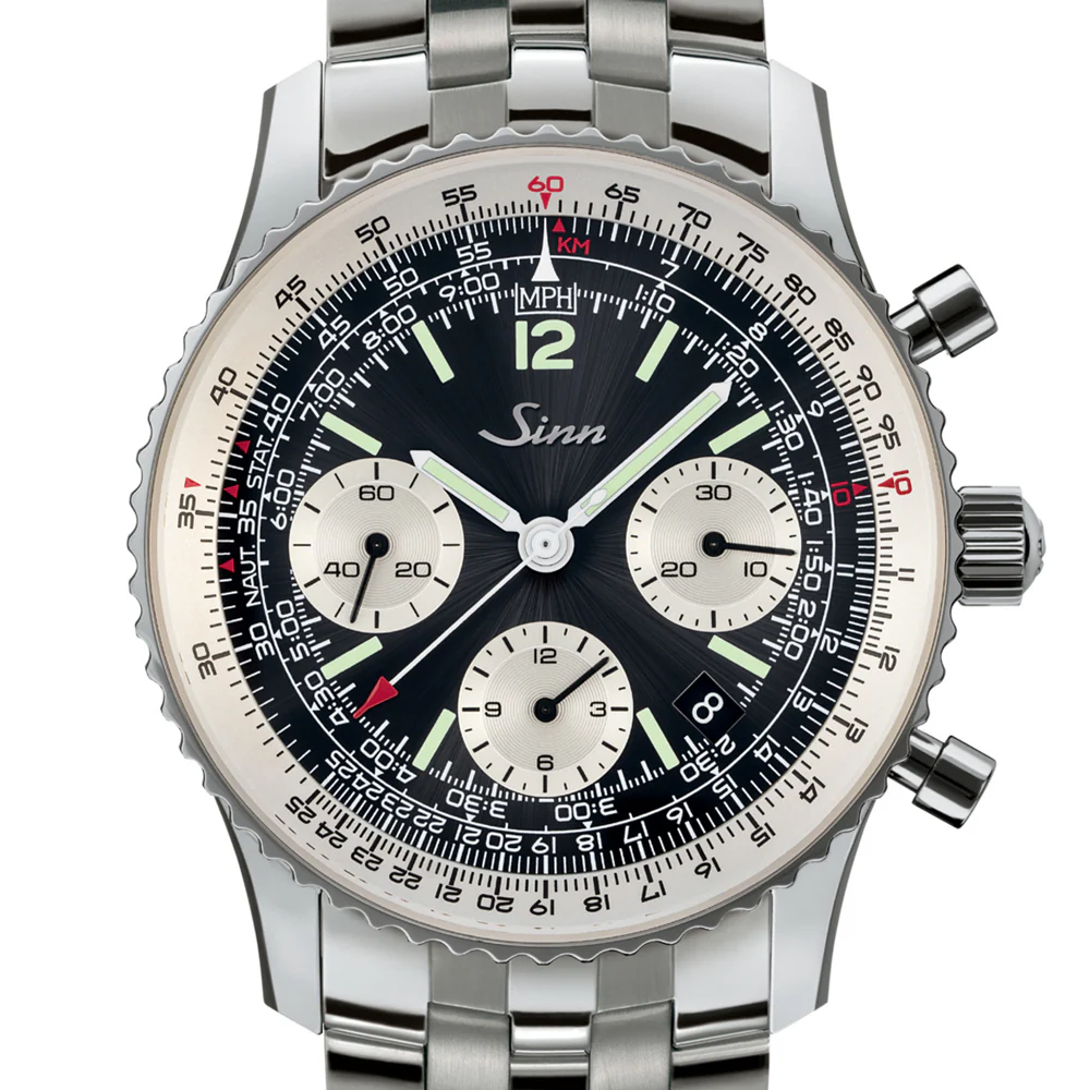 Sinn 903 Series 903.ST.Ⅱ Navigation Chronograph with Column Wheel Movement and Rotating Bezel Watch - Image 5