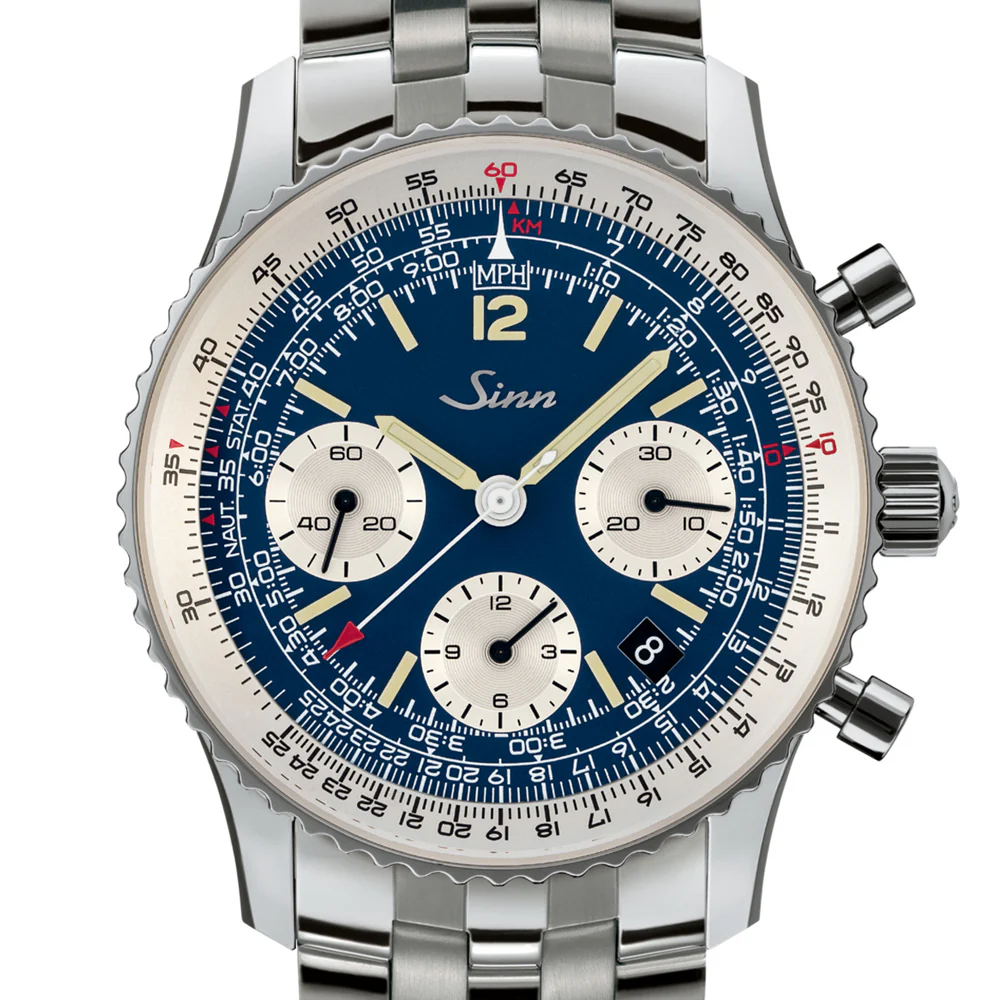 Sinn 903 Series 903.ST.B.E.Ⅱ Navigation Chronograph with Column Wheel Movement and Rotating Bezel Watch - Image 5