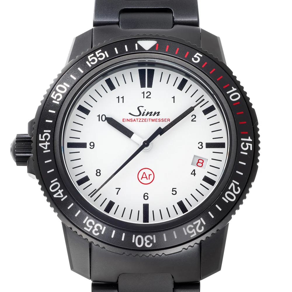 Sinn EZM_3_S_W Sinn EZM 3 S W Professional Dive Watch with Black Hard Coating and White Dial - Limited Edition 100 Units - Image 2