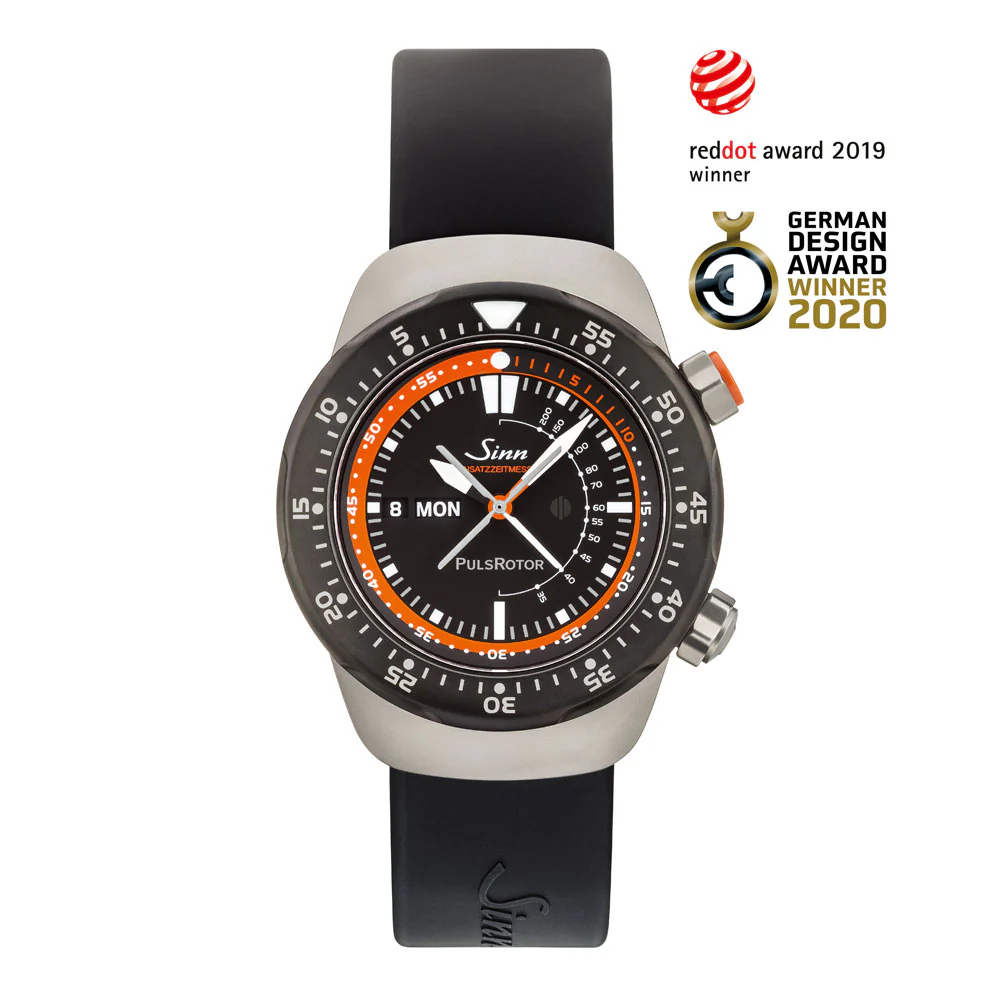 Sinn M12 Mission Timer Watch with Pulse Meter, Durable Design for Emergency Medical Use