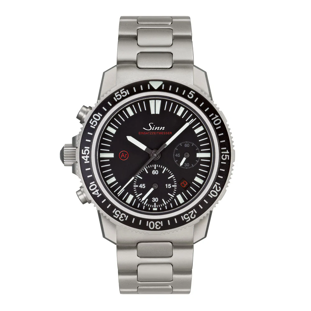 Sinn EZM Series M13.1 Diver's Chronograph Watch - 500m Water Resistance, 60-Minute Timer, DNV Certified
