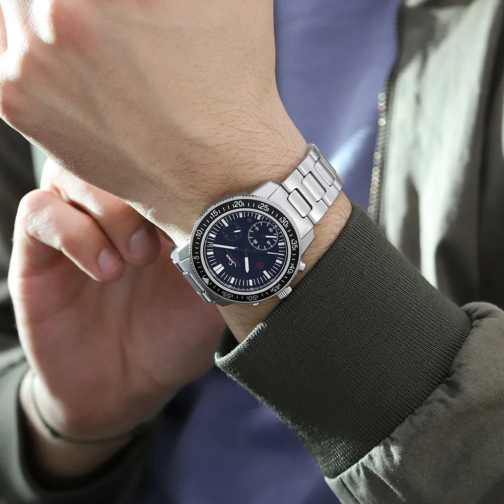 Sinn EZM Series M13.1 Diver's Chronograph Watch - 500m Water Resistance, 60-Minute Timer, DNV Certified - Image 2