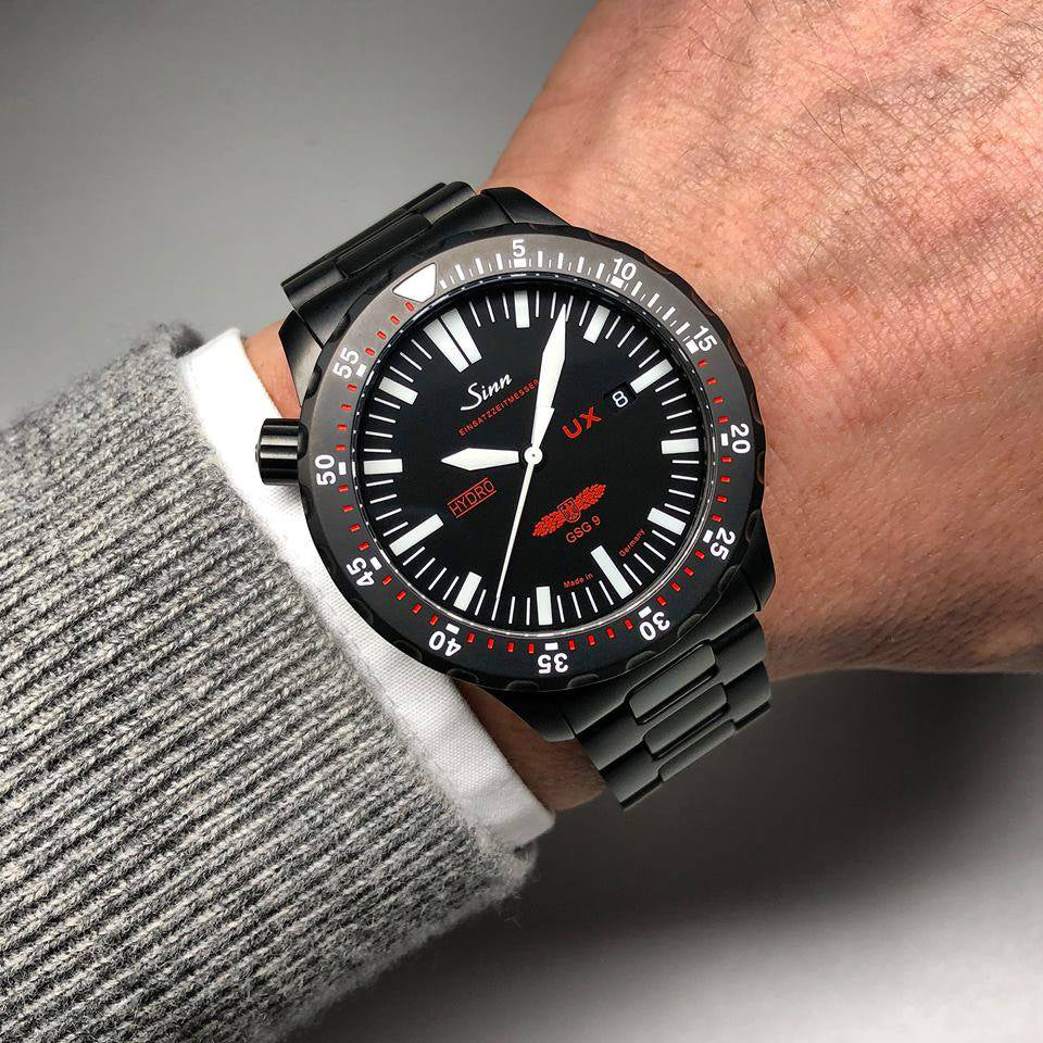 Sinn U-Boat M2B All-Black Diver's Watch with 5000m Water Resistance and Hydro Technology - Image 2