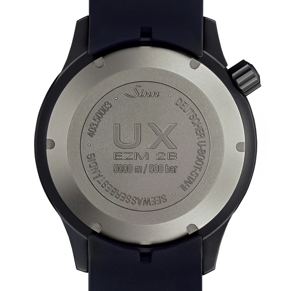 Sinn U-Boat M2B All-Black Diver's Watch with 5000m Water Resistance and Hydro Technology - Image 5