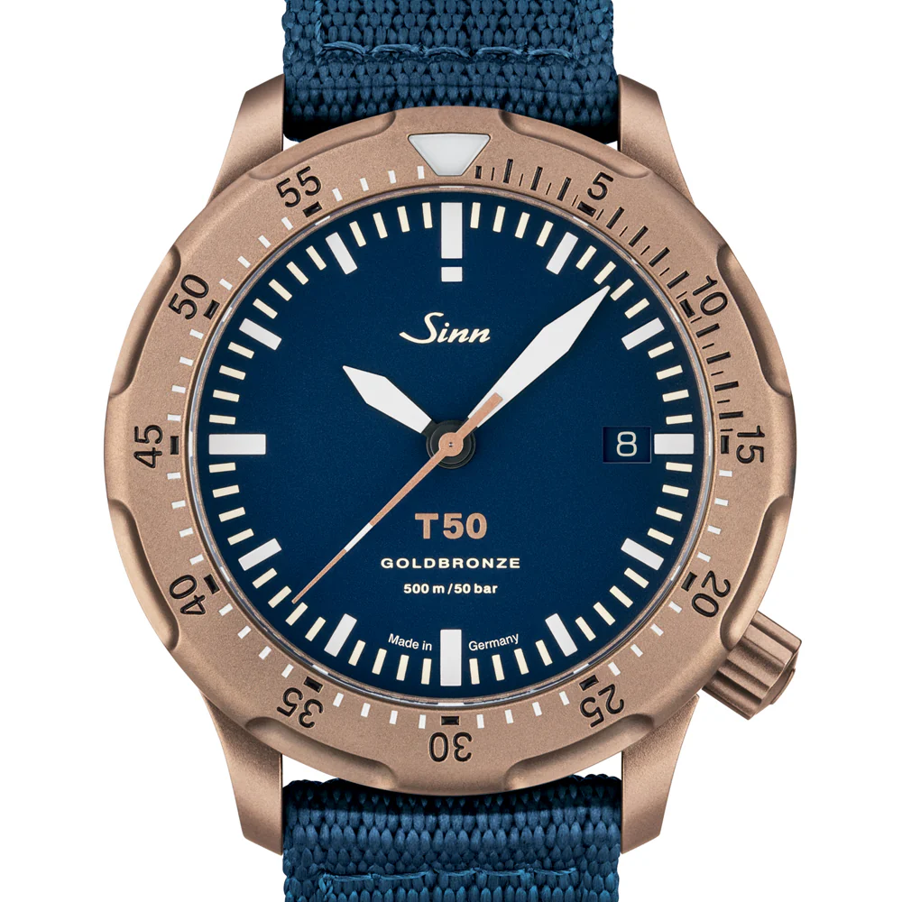 Sinn T50 T50 GOLDBRONZE B Limited Edition Dark Blue Dial Gold Bronze Watch - Image 3