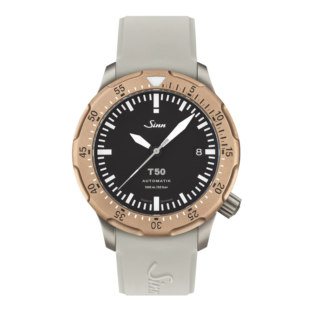 Sinn T50.GBDR Gold Bronze Diver's Watch with High-Strength Titanium and Enhanced Safety Features - Image 4