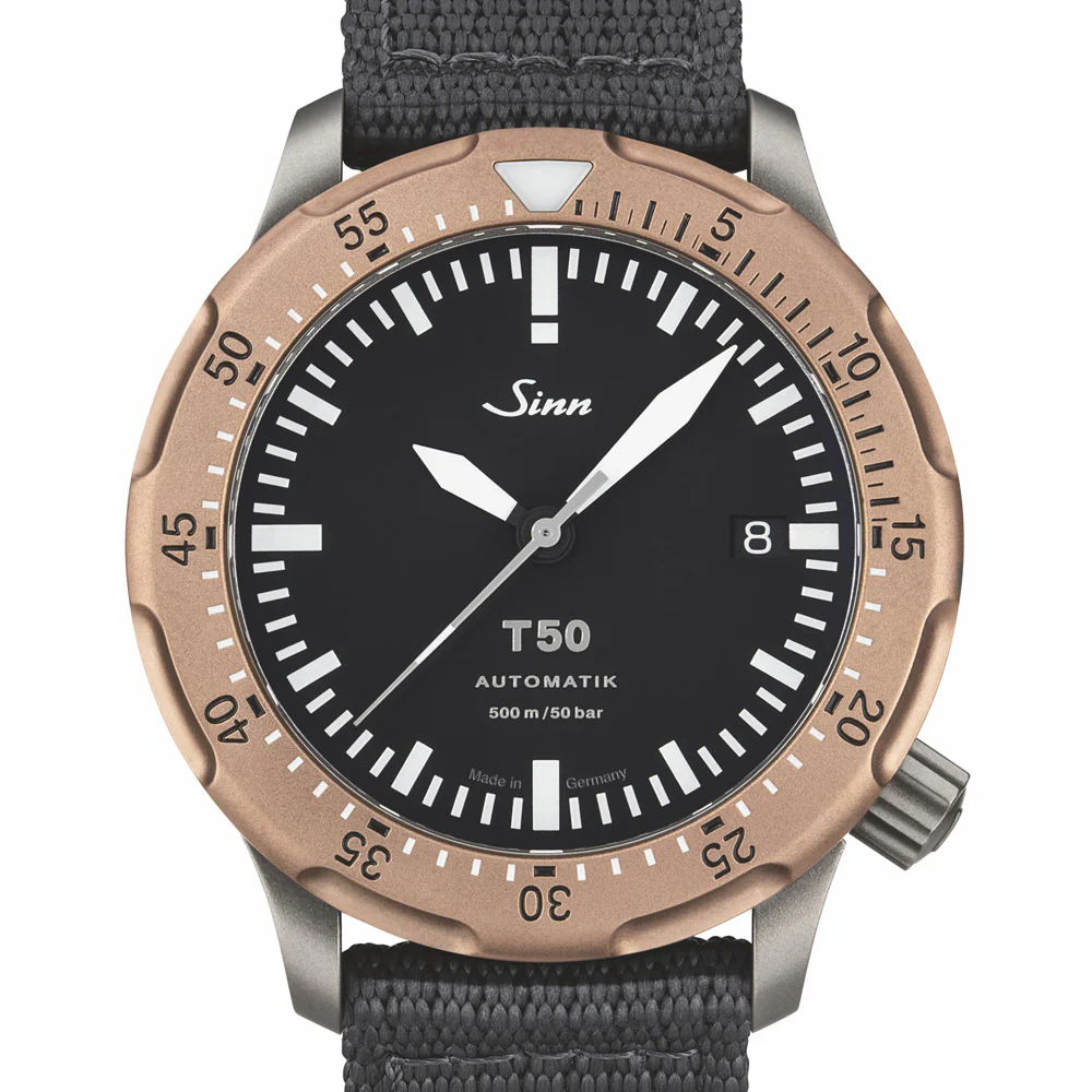 Sinn T50.GBDR Gold Bronze Diver's Watch with High-Strength Titanium and Enhanced Safety Features - Image 5
