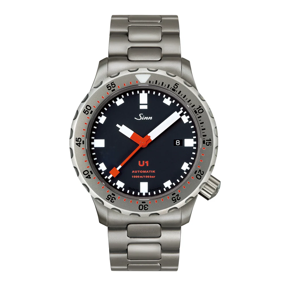 Sinn U1 1000m Waterproof Diver's Watch with Rotating Bezel and Luminous Indexes - Image 2