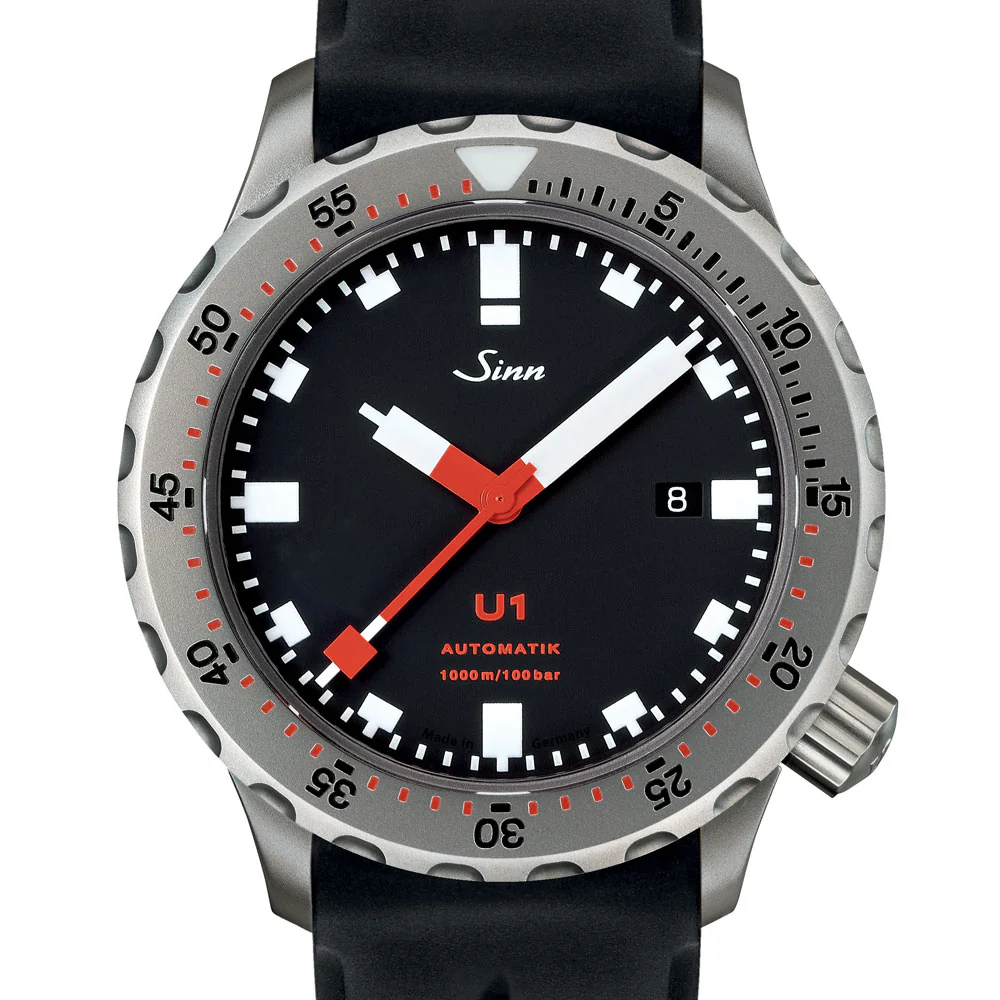 Sinn U1 1000m Waterproof Diver's Watch with Rotating Bezel and Luminous Indexes - Image 4