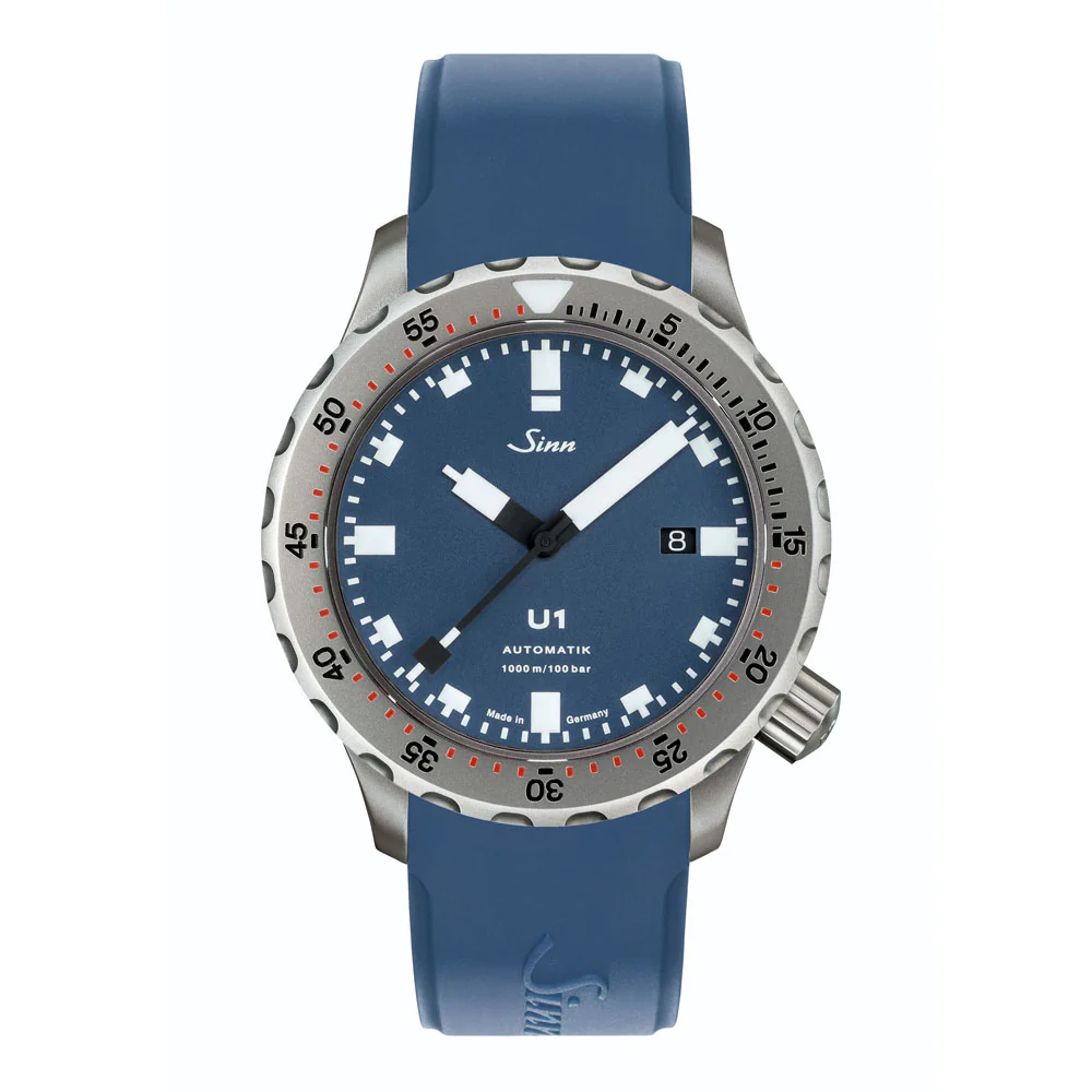 Sinn U1.B Blue Dial Diver's Watch with High Contrast Visibility and Marine Steel Case