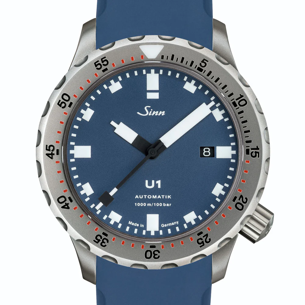 Sinn U1.B Blue Dial Diver's Watch with High Contrast Visibility and Marine Steel Case - Image 4