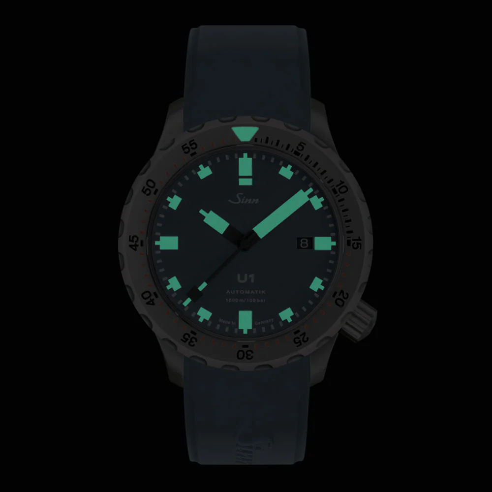 Sinn U1.B Blue Dial Diver's Watch with High Contrast Visibility and Marine Steel Case - Image 5