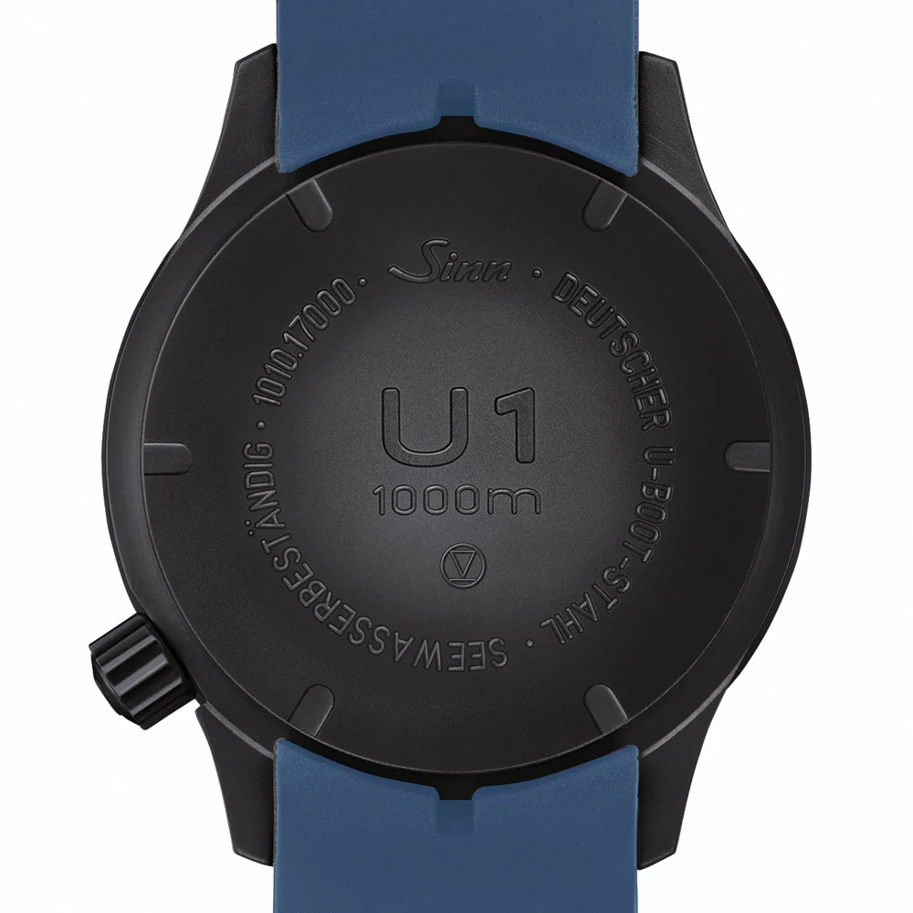 Sinn U1.B.S 1000m Waterproof Diver's Watch with Blue Dial and Scratch-Resistant Steel Case - Image 4