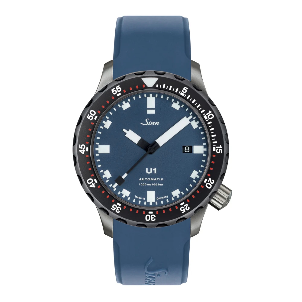 Sinn U1.B.SDR 1000m Waterproof Diver's Watch with Black Bezel and Blue Dial