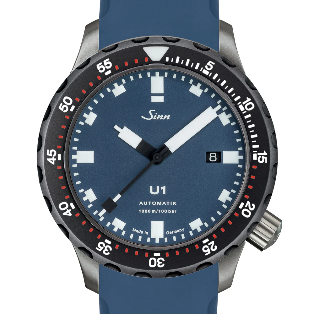 Sinn U1.B.SDR 1000m Waterproof Diver's Watch with Black Bezel and Blue Dial - Image 2