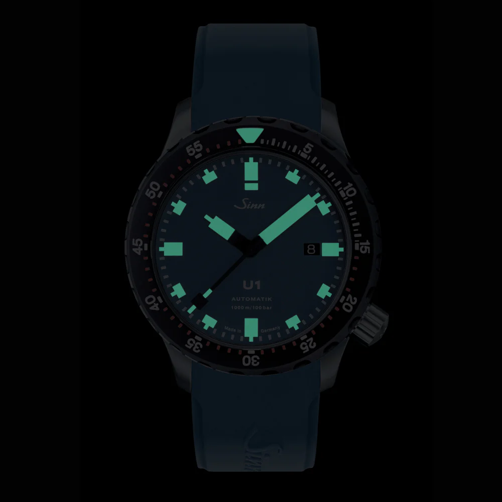 Sinn U1.B.SDR 1000m Waterproof Diver's Watch with Black Bezel and Blue Dial - Image 3