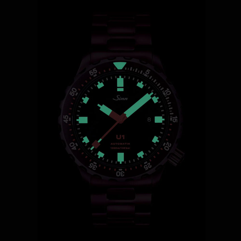 Sinn U1.S Professional Dive Watch with Helium Escape Valve and Anti-Reflective Sapphire Crystal - Image 4