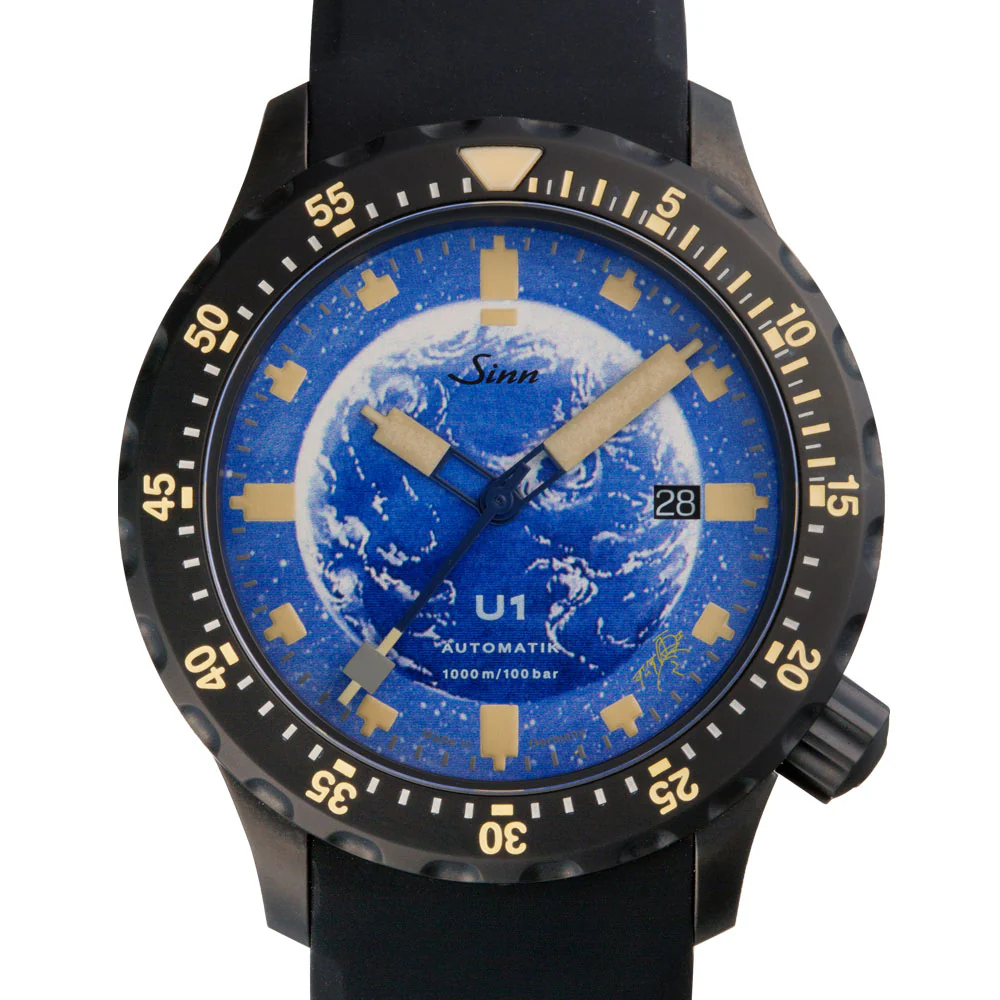 Sinn U1.S.E Limited Edition 80th Anniversary Diver's Watch with 1000m Water Resistance and Original Artwork - Image 2