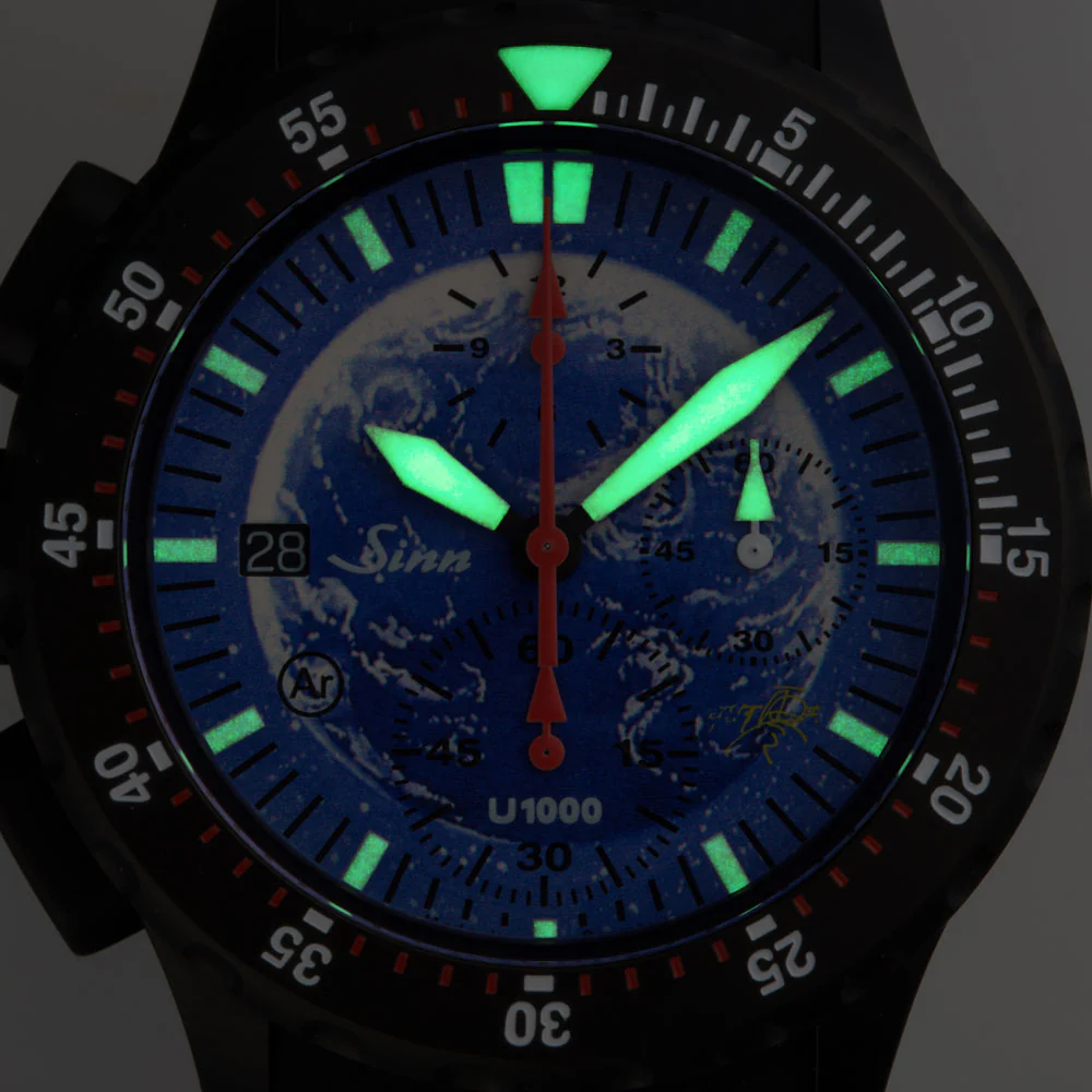 Sinn Limited Edition U1000.S 1000m Diver's Chronograph Watch with Original Artwork by Leiji Matsumoto - Image 3