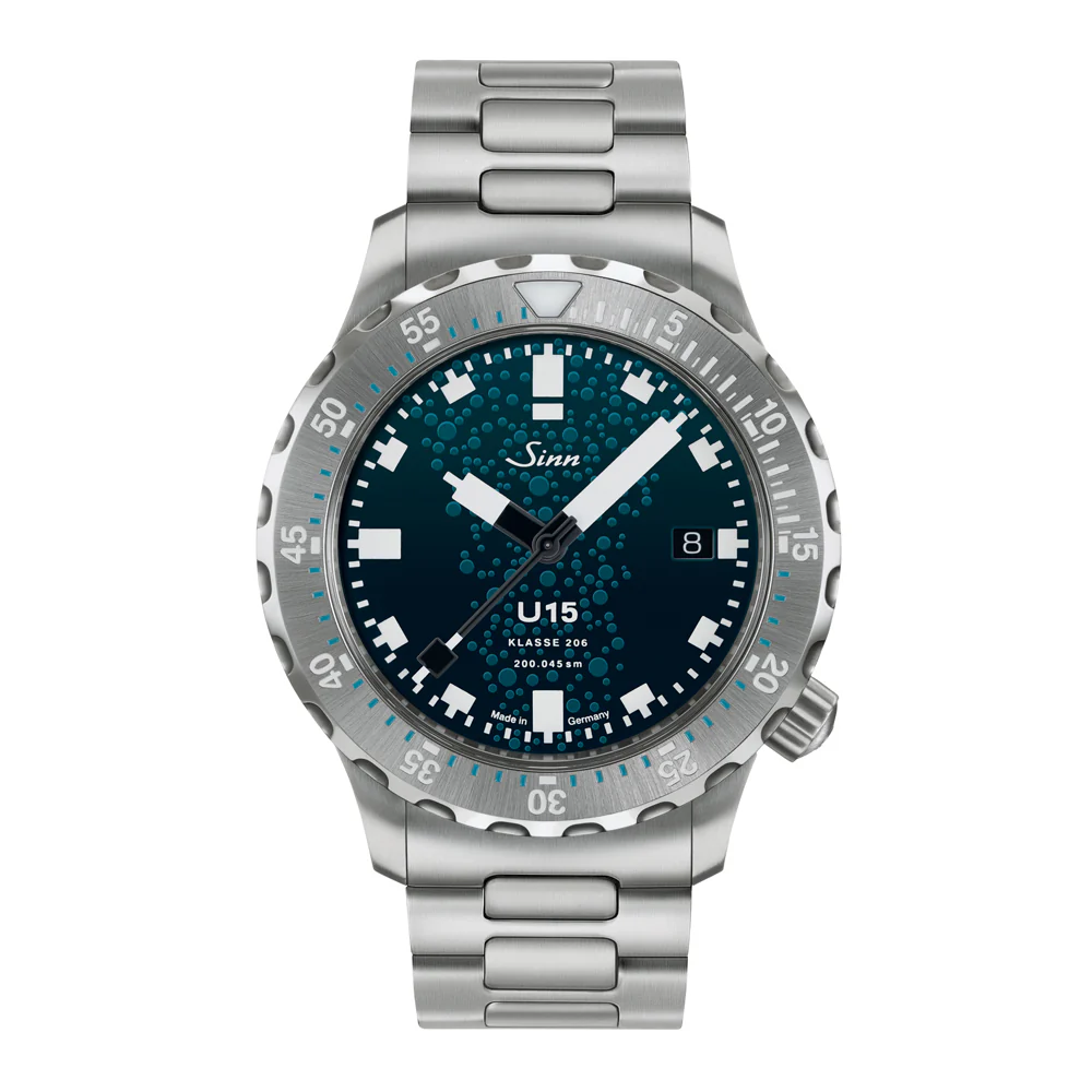 Sinn U15 Diver's Watch - Inspired by U15 Submarine, Steel Case, Unique History, Perfect for Navy Fans.