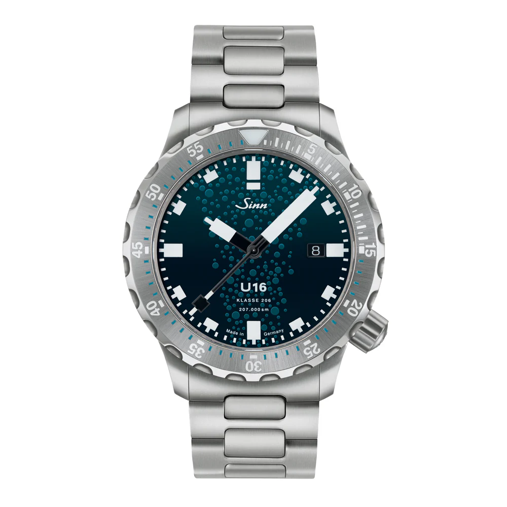 Sinn U16 Diver's Watch - Inspired by U16 Submarine, Steel Case, Perfect for Navy Fans and Watch Enthusiasts