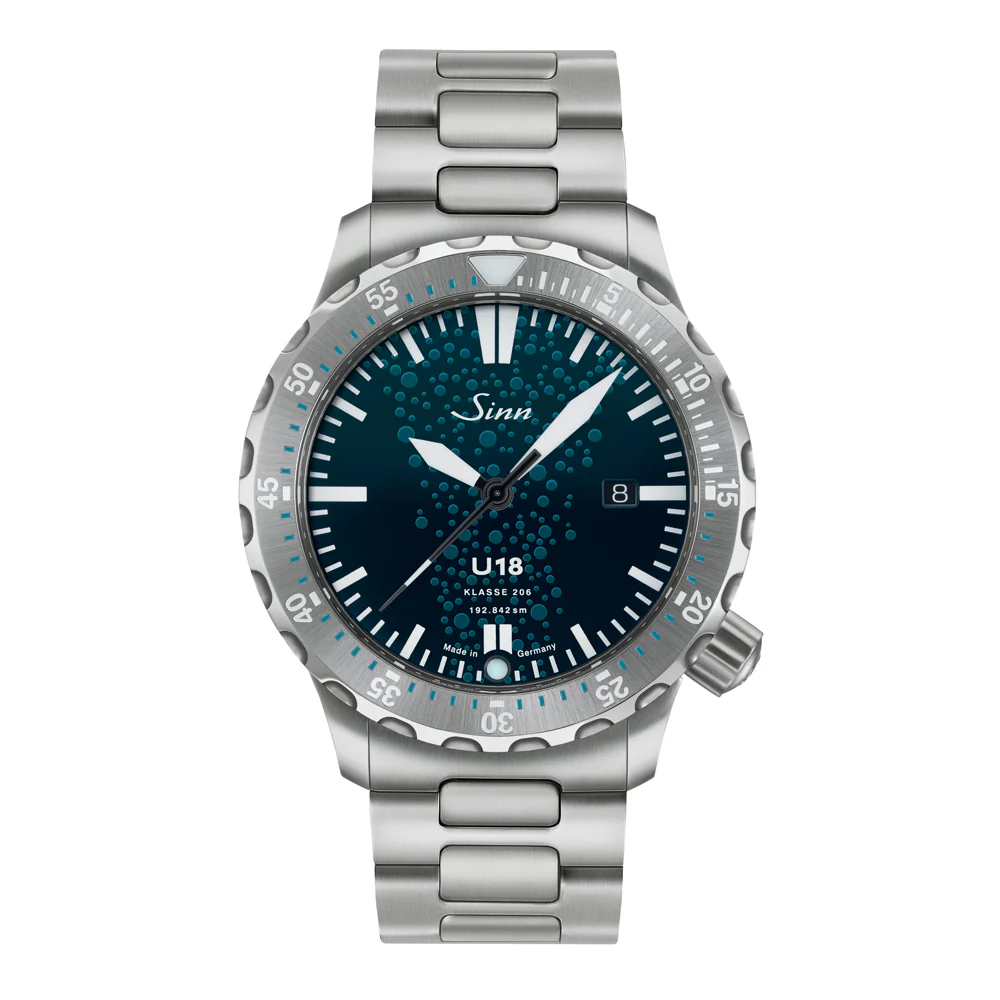 Sinn U18 Diver's Watch - Inspired by U18 Submarine, Steel Case, Perfect for Navy Fans and Watch Enthusiasts