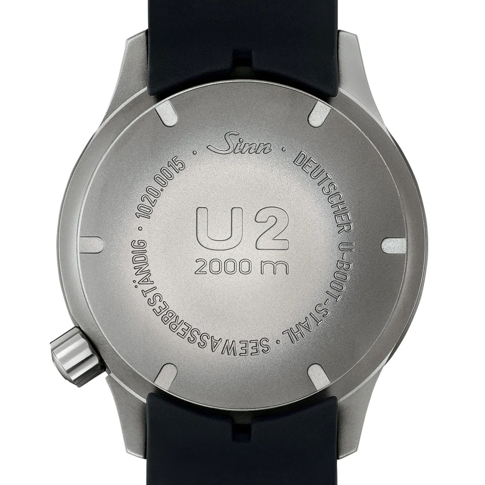Sinn U2 2000m Waterproof Diver's Watch with Unbreakable Rotating Bezel and Luminous Display - Image 5