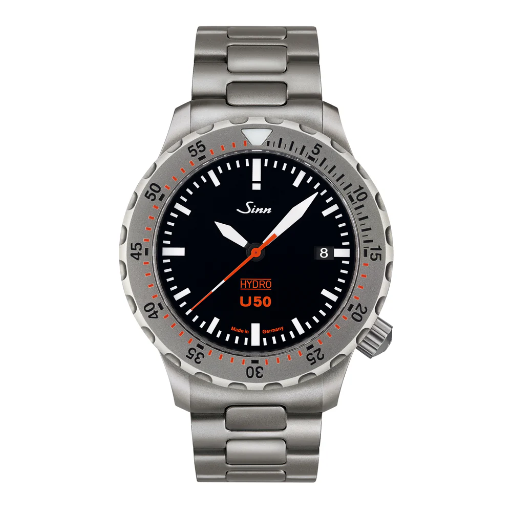 Sinn U50.HYDRO 41mm Dive Watch with 5000m Water Resistance and High Visibility Features - Image 2