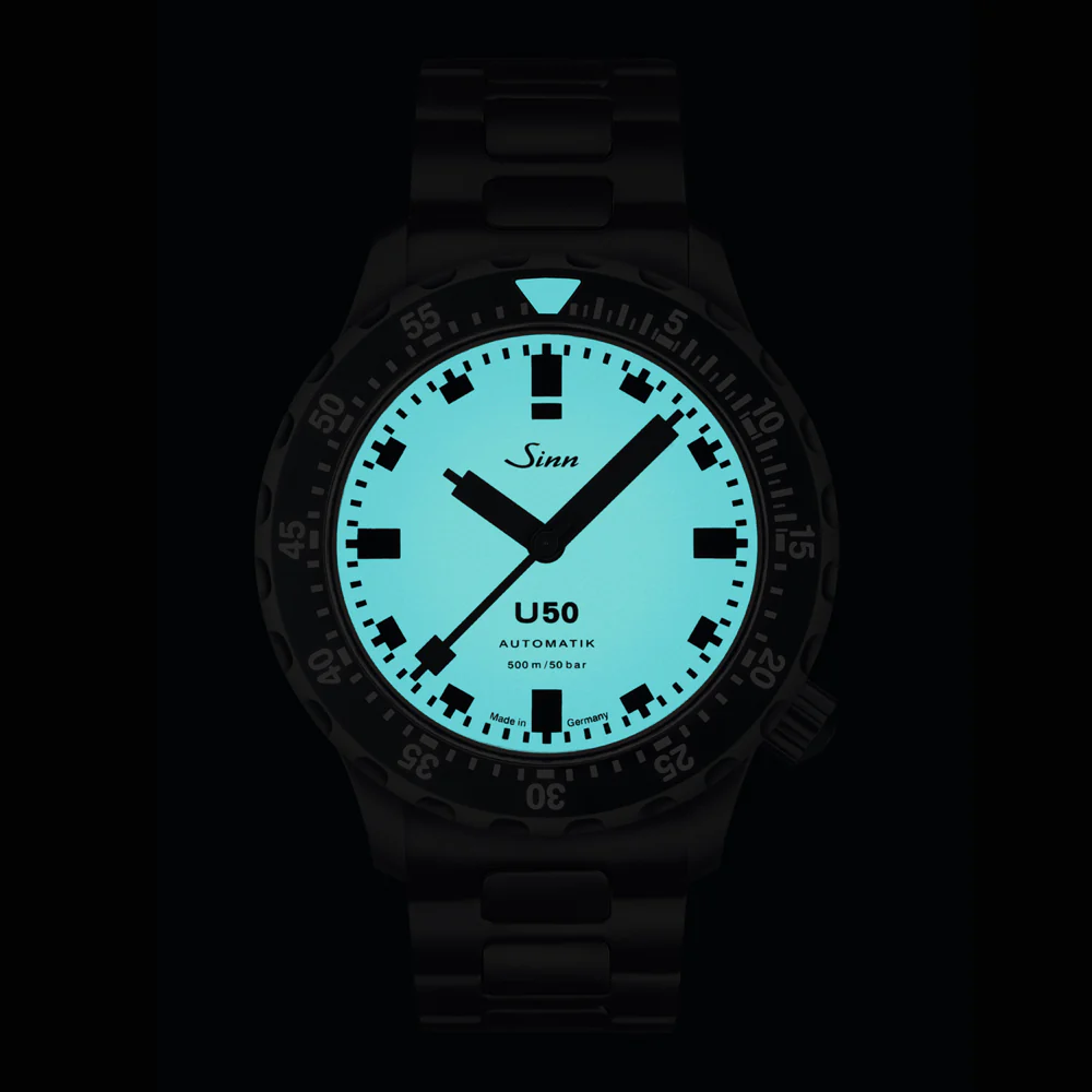 Sinn U50.S.L Limited Edition Watch with Full Dial and Bezel Luminescence for Enhanced Visibility - Image 5