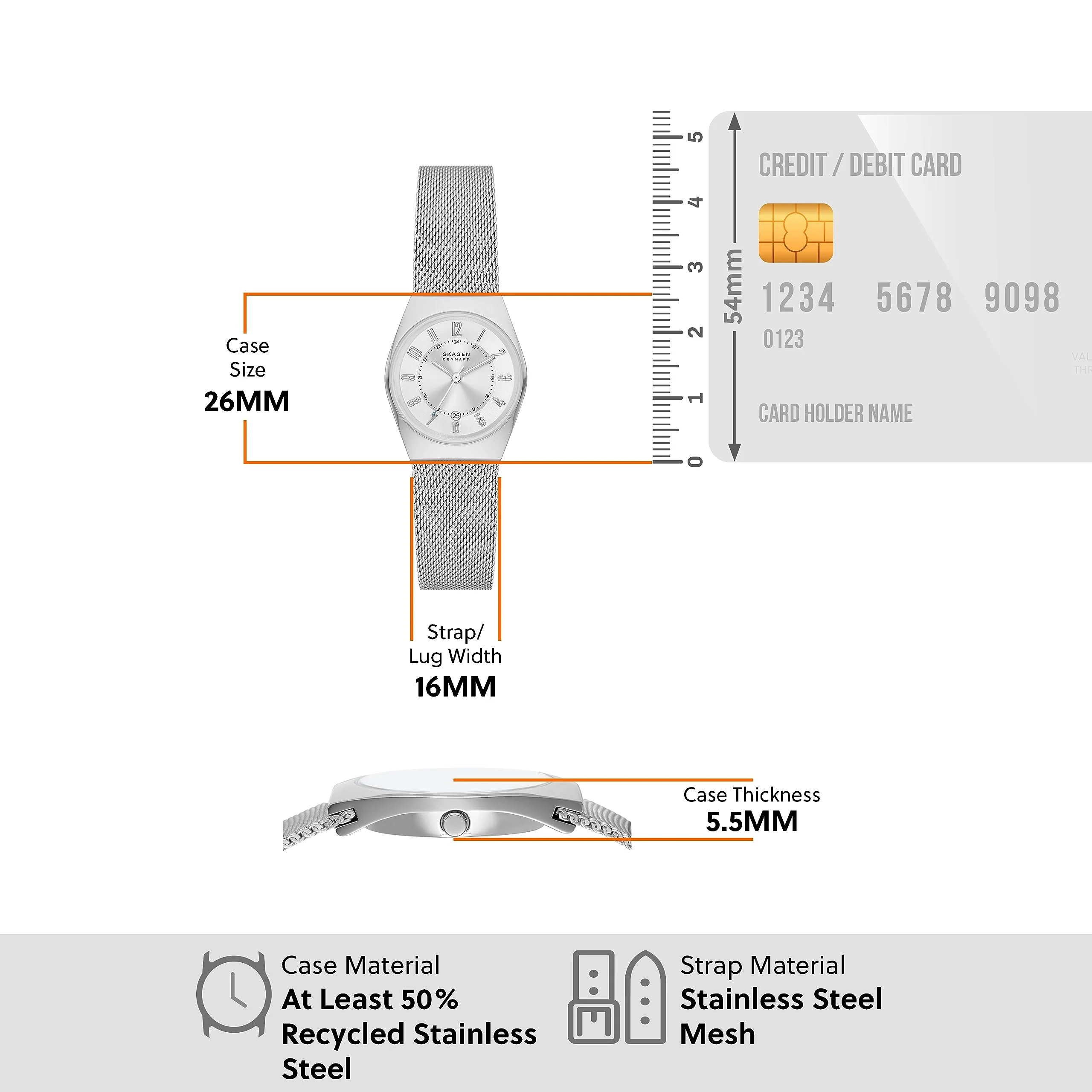 SKAGEN Grenen Lille SKW3038 Women's Silver Watch - Image 5