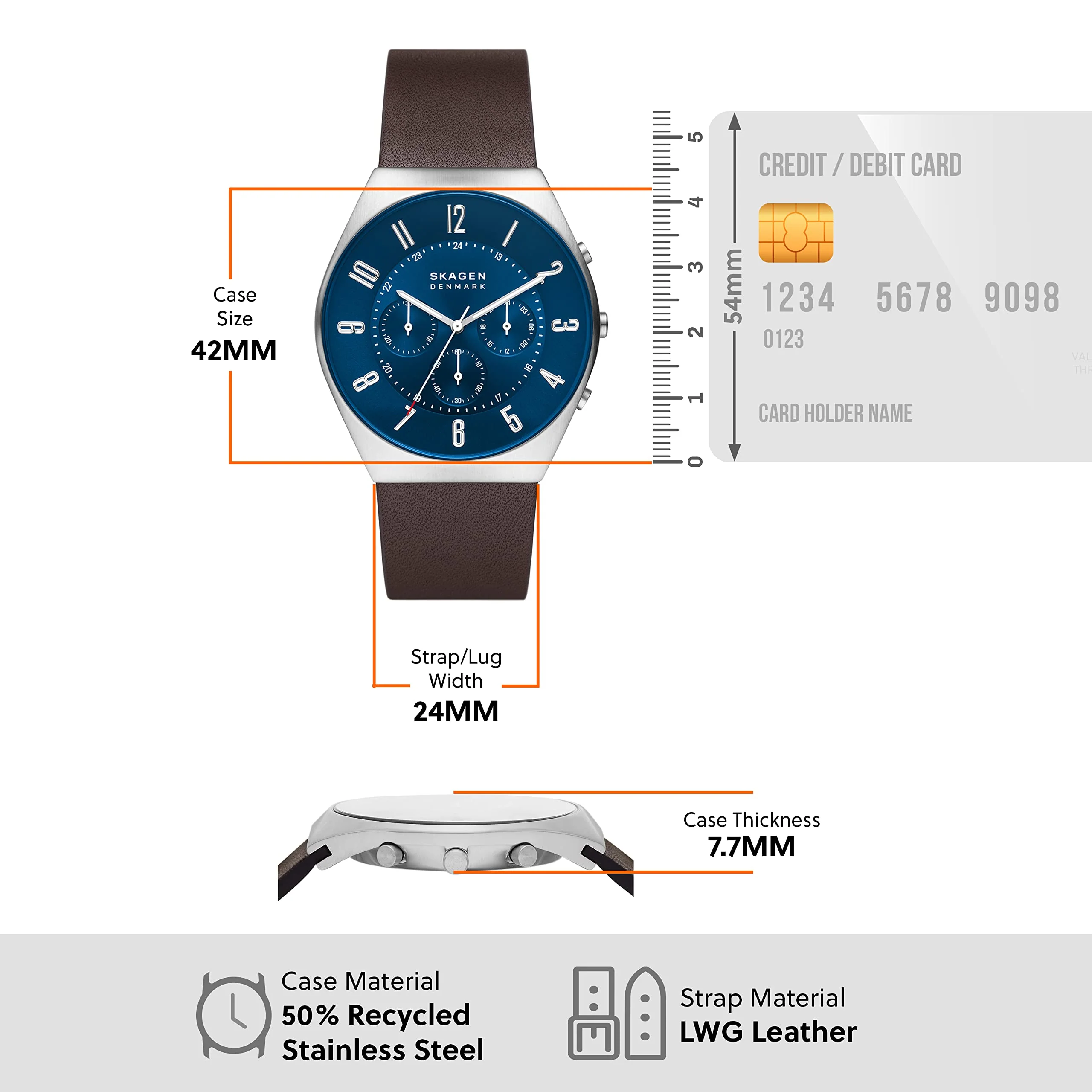 SKAGEN Grenen SKW6842 Chronograph Watch - Image 5