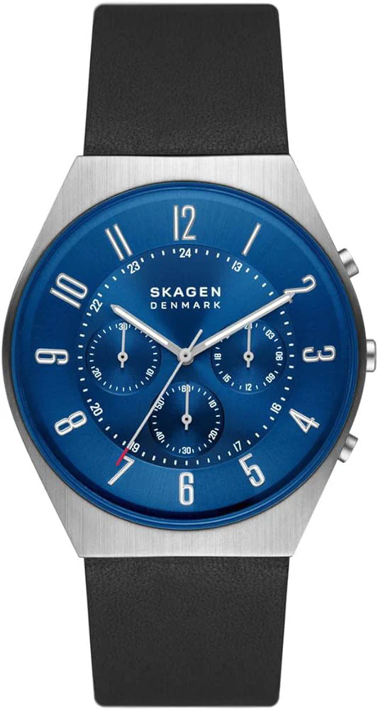 SKAGEN SKW6820 Minimalist Design 42mm Stainless Steel Water Resistant Leather Strap