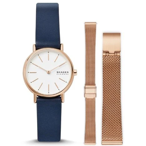 SKAGEN SKW69X215LT 30mm Limited Edition Navy and PG Mesh Strap Set Stylish Design 2-Year Warranty